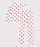Pigiama in cotone con stampa a cuori donna bianco MARSHMALLOW/rosso TERKUIT