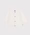 Cardigan bebè in tricot di cotone traforato bianco MARSHMALLOW