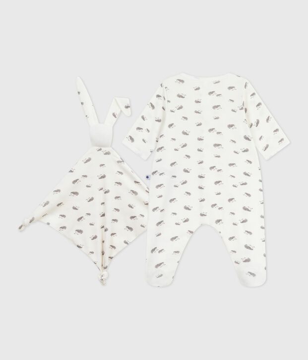 Confezione regalo nascita in cotone con stampa multicolore