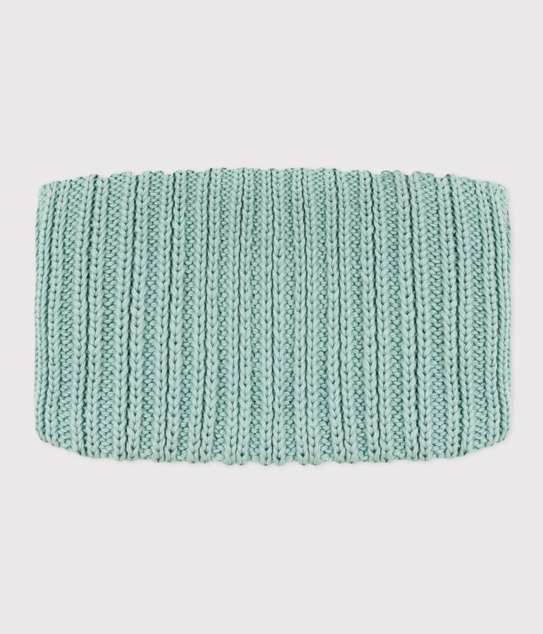 Snood in maglia con fodera in pile beb&egrave; bambino unisex verde