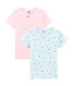 Lotto di 2 t-shirts a maniche corte per bambina