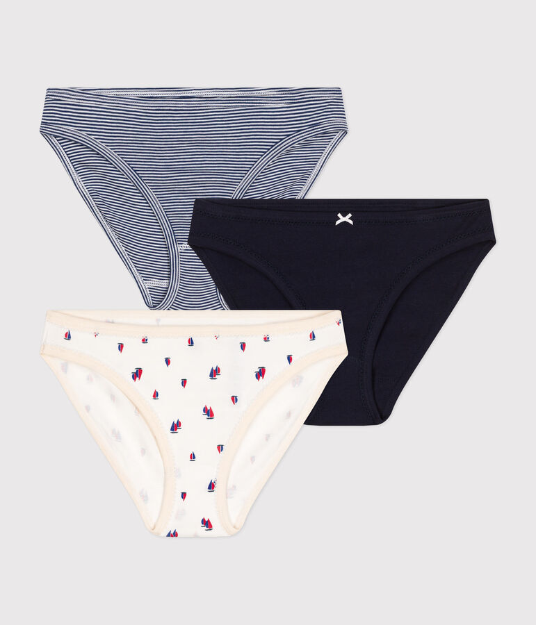 Set di 3 slip in cotone donna multicolore