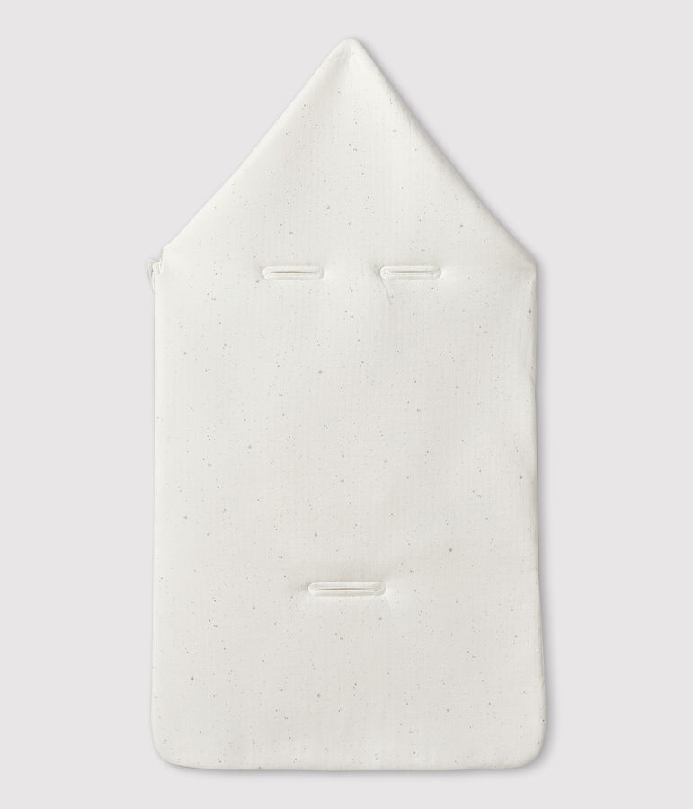 Nido d'angelo bianco beb&egrave; in tubique di cotone biologico bianco MARSHMALLOW