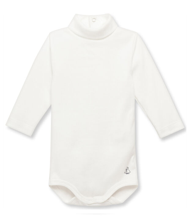 Body collo alto per beb&eacute; unisex bianco
