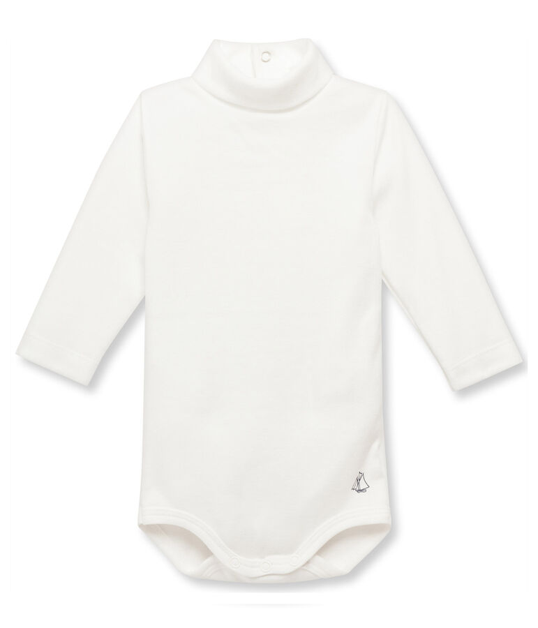 Body collo alto per beb&eacute; unisex bianco