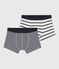 Confezione regalo pigiama e boxer in cotone a righe variante 1