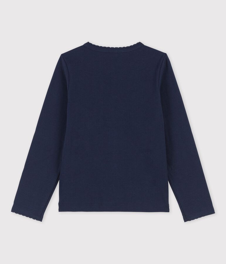 T-shirt bambina/bambino a maniche lunghe blu SMOKING