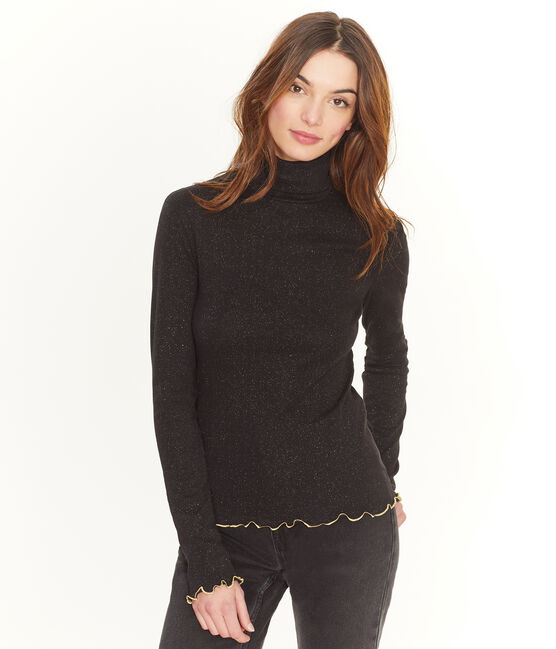 Dolcevita donna con paillette nero NOIR/giallo OR