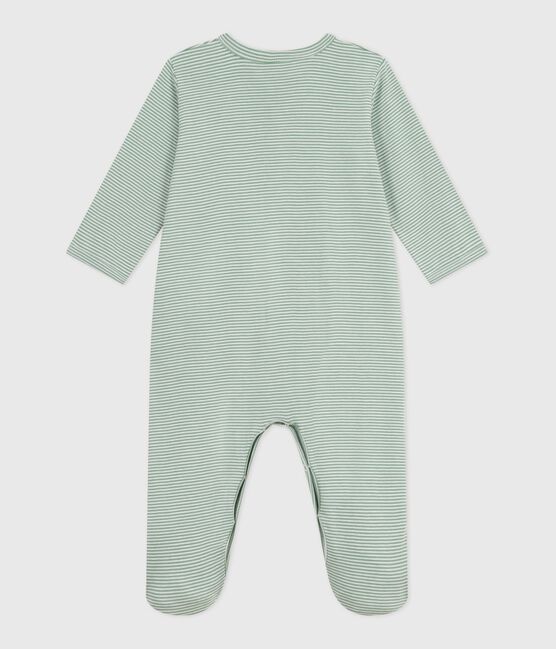 Pigiama in cotone millerighe neonato SAULE/ MARSHMALLOW