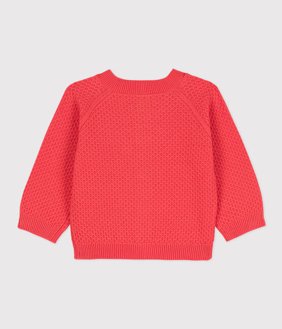 Cardigan in maglia di cotone per neonati arancione JUPITER