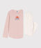 Pigiama bambina in cotone rosa SALINE/bianco MULTICO