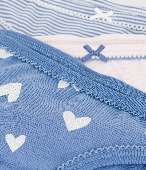 Set di slip in cotone a cuori bambino multicolore