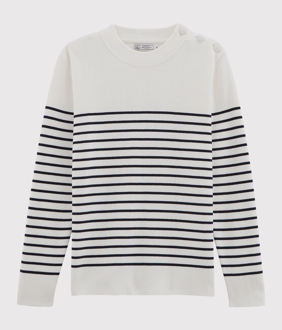 Pull marinaro Uomo bianco MARSHMALLOW/blu SMOKING
