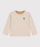 T-shirt a maniche lunghe a righe bambino beige/ecru/beige