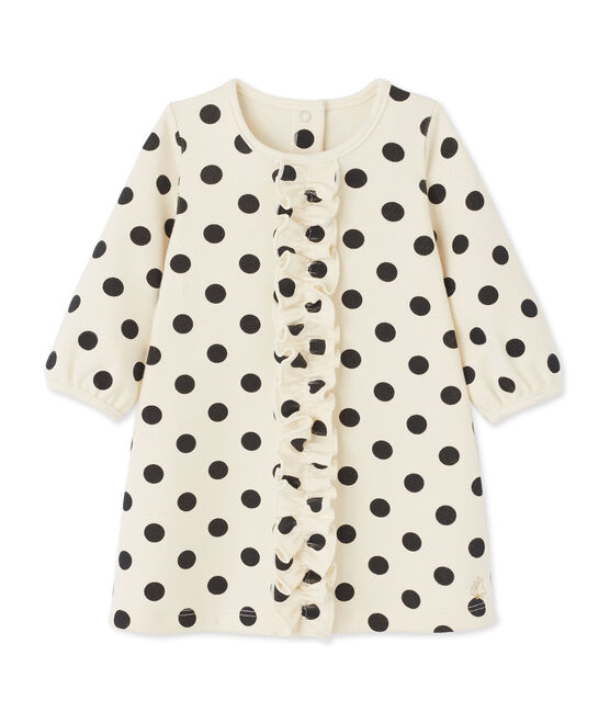 Robe bébé fille à pois beige COQUILLE/grigio CAPECOD