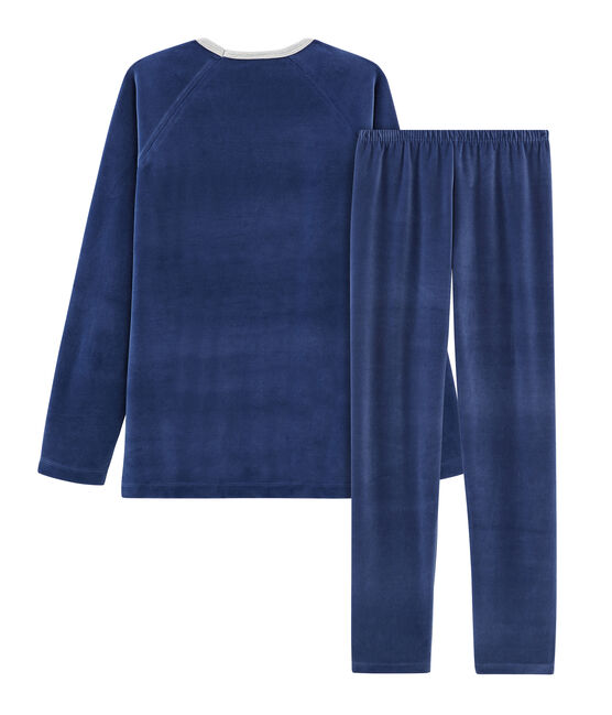 Pigiama ragazzo in ciniglia blu MEDIEVAL/blu MAJOR