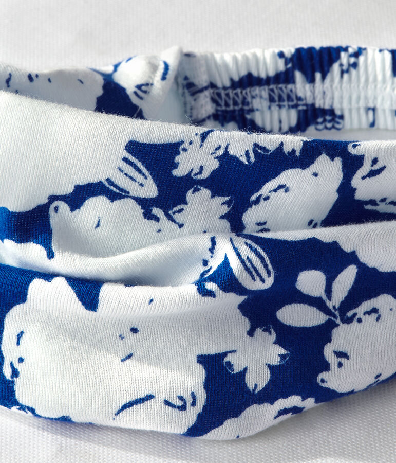 Fascia bambina stampata bianco MARSHMALLOW/blu PERSE