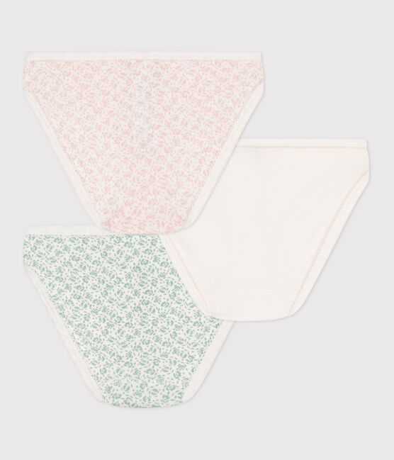Set di 3 slip in cotone a fiori bambino variante 1