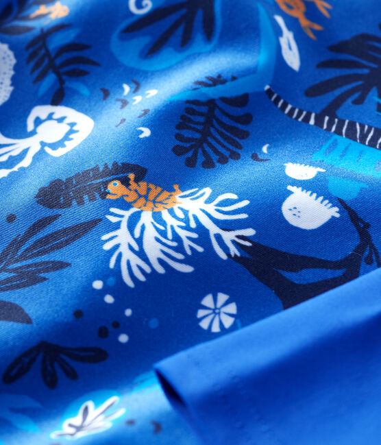 Tuta anti-UV ecoresponsabile bebè maschio blu SURF/bianco MULTICO