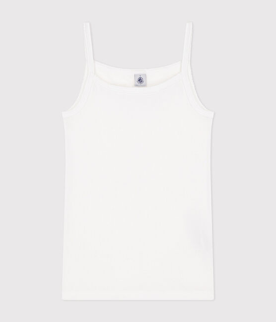 Chemise à bretelles en coton femme bianco ECUME