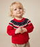 Maglione in maglia con lana neonato rosso STOP/ MULTICO