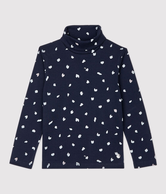 Sottogiacca in cotone bambina blu SMOKING/bianco MULTICO