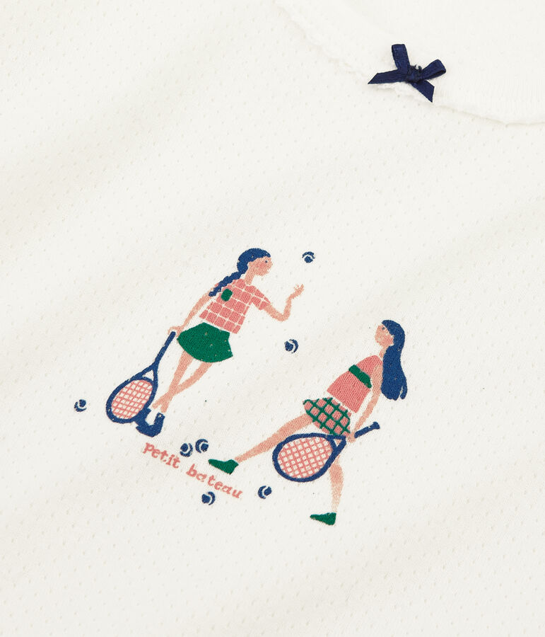 Pigiama bambina a costine bianco MARSHMALLOW/rosa ROSAKO