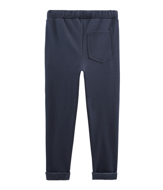 Pantalone bambino in caldo molleton blu SMOKING