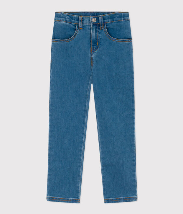 Pantaloni slim in denim bambina blu