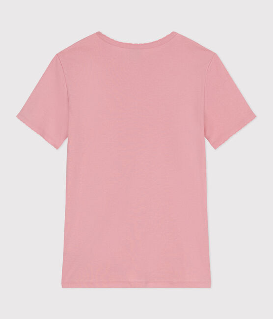 T-shirt donna L'Iconique Cocotte in cotone tinta unita rosa CHARME