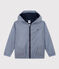 Giacca  antivento calda in poliestere riciclato bambino unisex blu SMOKING/bianco MARSHMALLOW