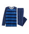 Pigiama ragazzo in ciniglia blu MEDIEVAL/blu MAJOR