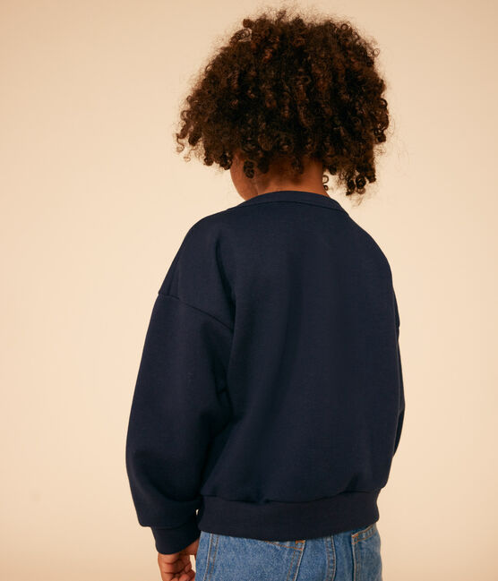 Maglia in tessuto felpato bambino blu SMOKING