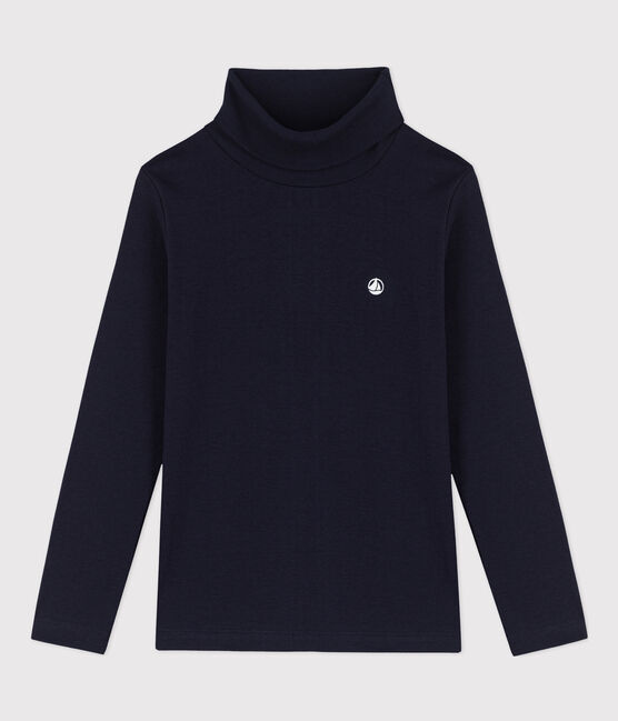 Dolcevita in cotone bambino unisex blu SMOKING