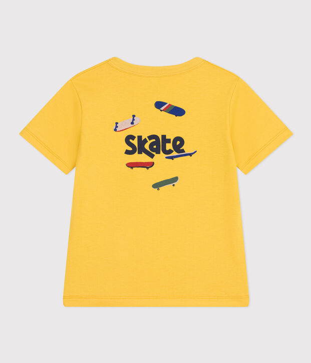T-shirt stampata in jersey leggero bambino giallo