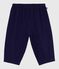 Pantaloni in cotone tinta unita neonato blu