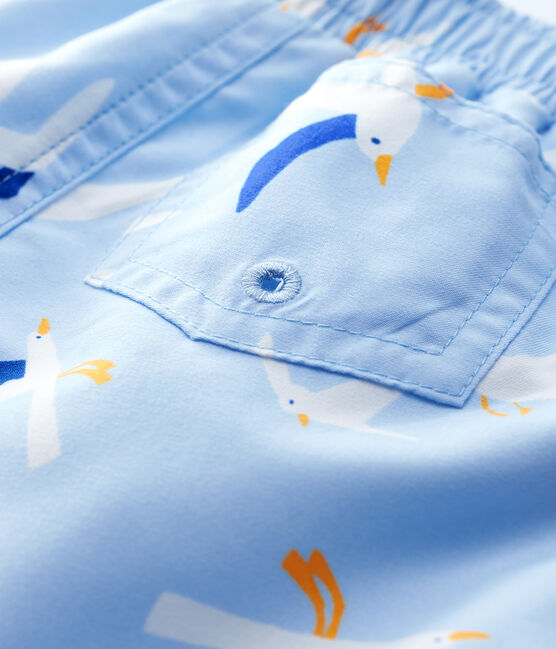 Costume da bagno ecoresponsabile bebè maschio blu JASMIN/bianco MULTICO