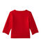Cardigan bebé bambina tinta unita rosso TERKUIT