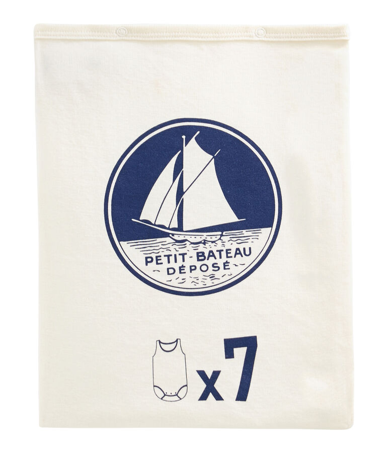 Pochette a sorpresa di 7 body senza maniche beb&egrave; maschio multicolore