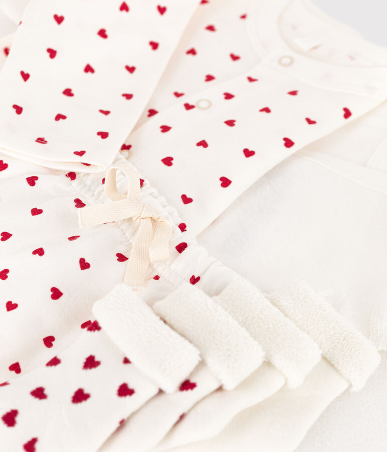 Cofanetto regalo nascita cuoricini multicolore