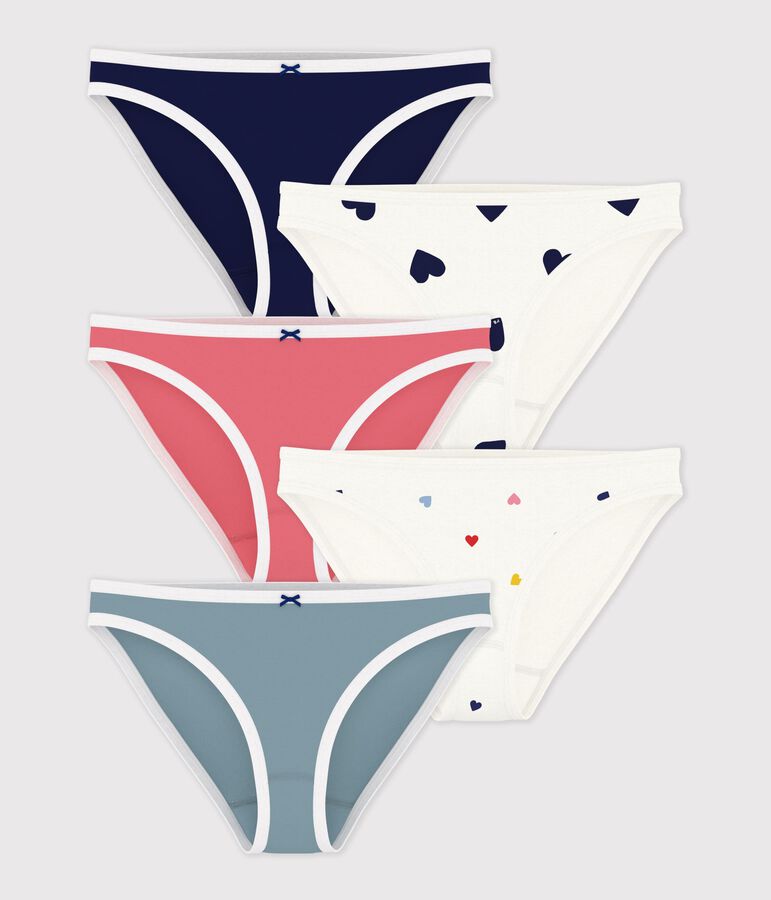 Set di slip in cotone con stampa donna multicolore