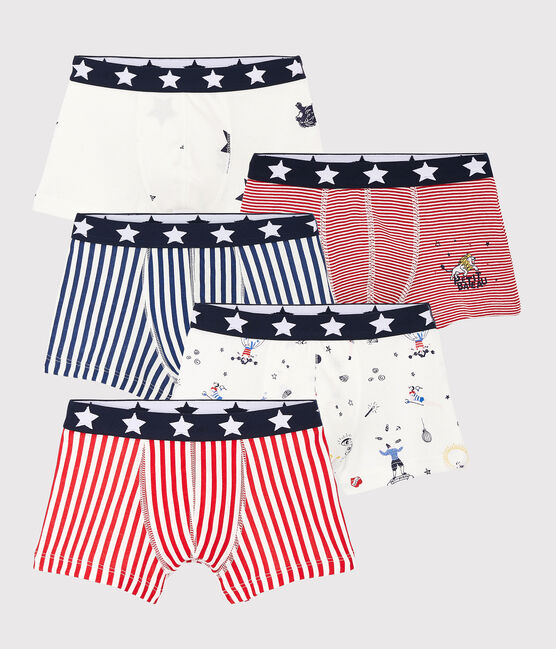 Confezione da 5 boxer fantasia feste da bambino variante 1