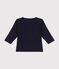 T-shirt bebè a maniche lunghe in cotone blu SMOKING