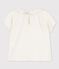Blusa per bebè in garza di cotone biologico bianco MARSHMALLOW