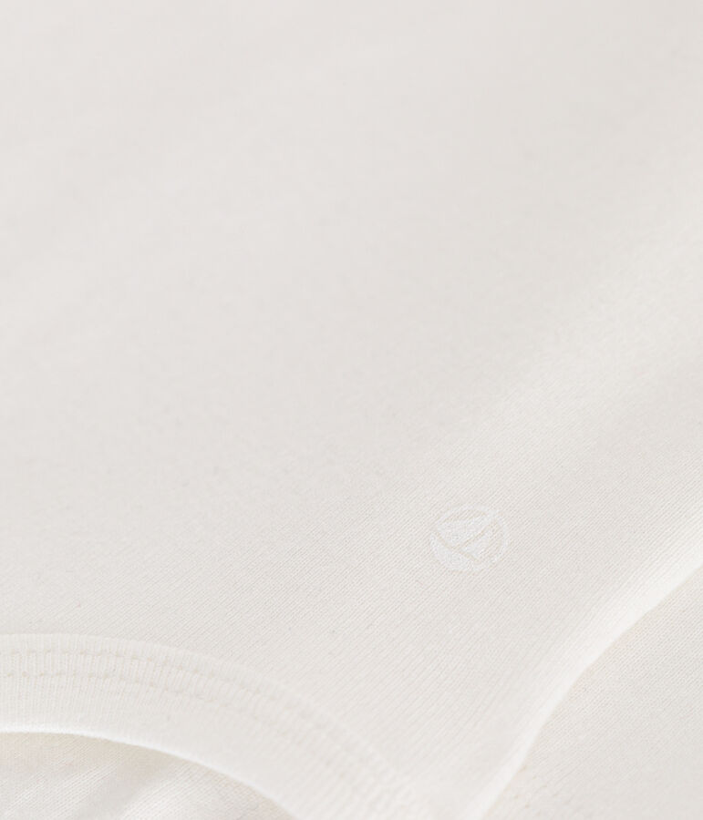 Body a manica lunga e collo alto in cotone per beb&egrave; bianco