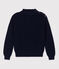 Maglione a costa inglese in cotone donna blu SMOKING