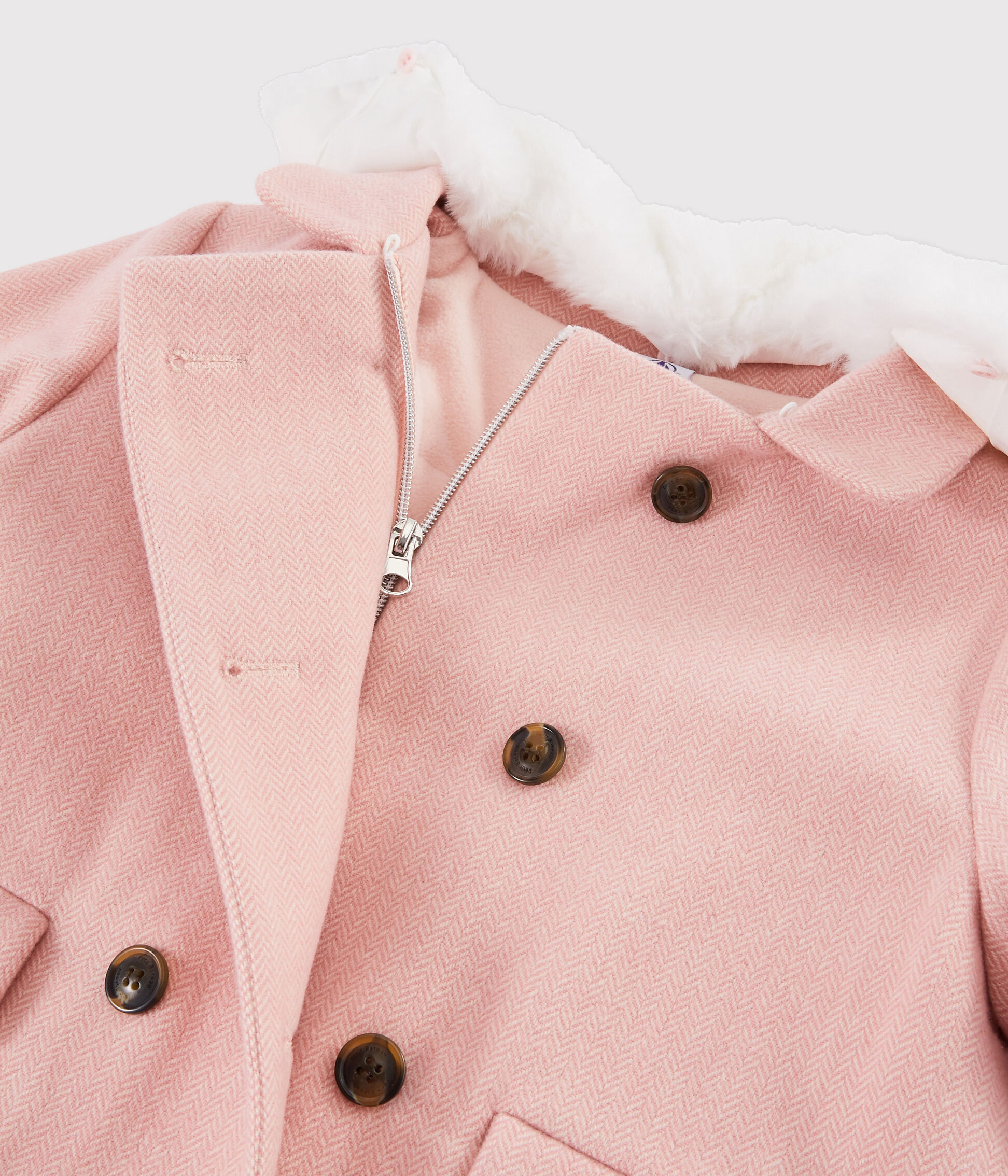 Cappotto in drap di lana ragazza ROSE | Petit Bateau