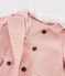 Cappotto in drap di lana ragazza rosa ROSE