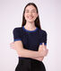 T-shirt a maniche corte in cotone tinta unita donna