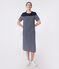 Abito lungo da donna in cotone a righe blu SMOKING/bianco MARSHMALLOW
